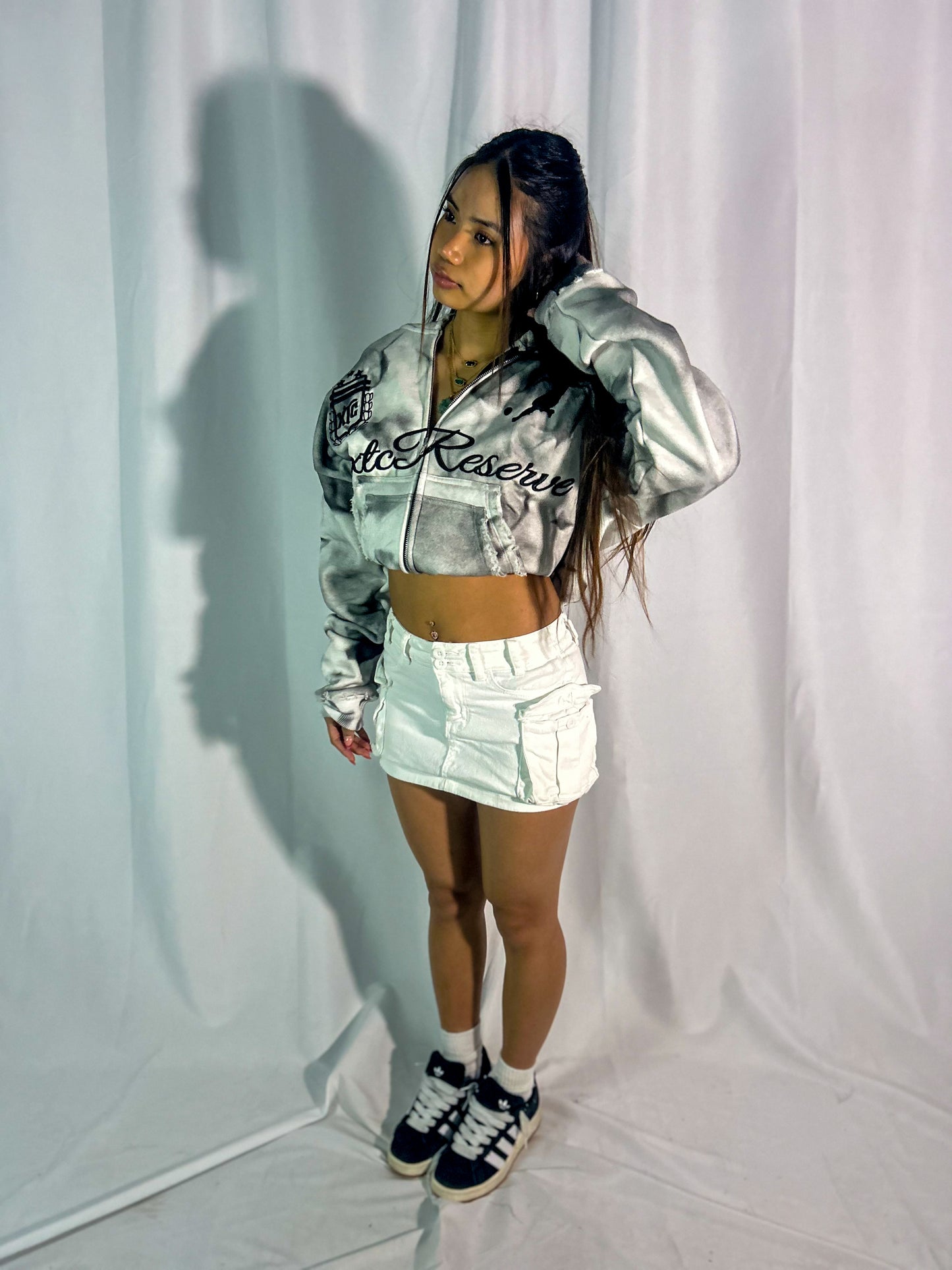'Marble' Zip Up
